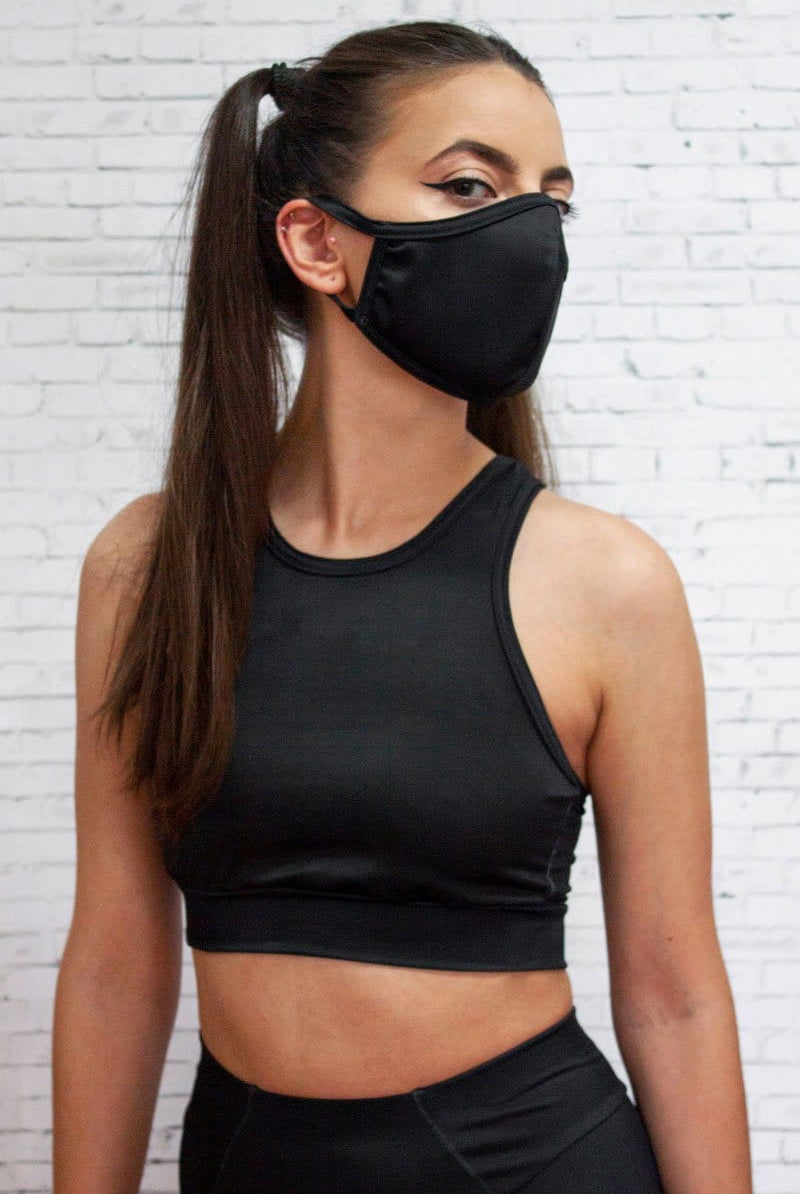 Black Face Mask Left View
