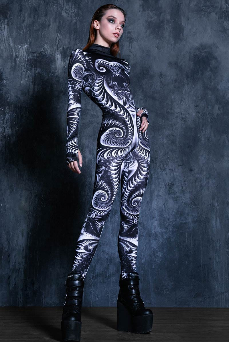 Black Trip Rave Costume Full View