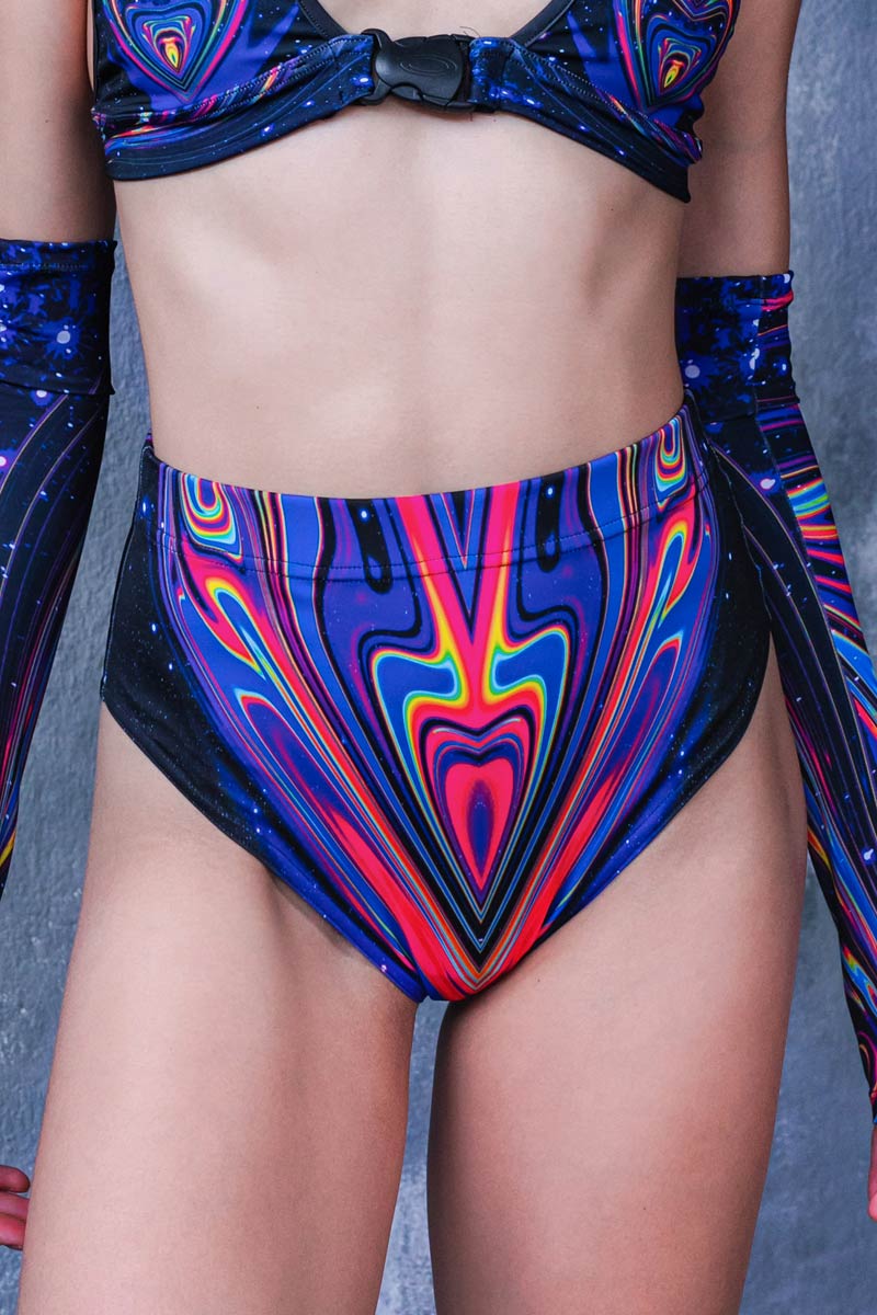 Cosmic Love Booty Shorts Rave Matching Set for Women