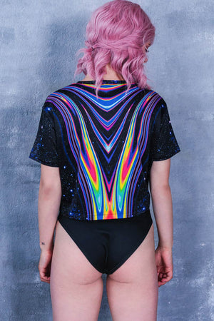 Cosmic Love Cropped Tee Back View