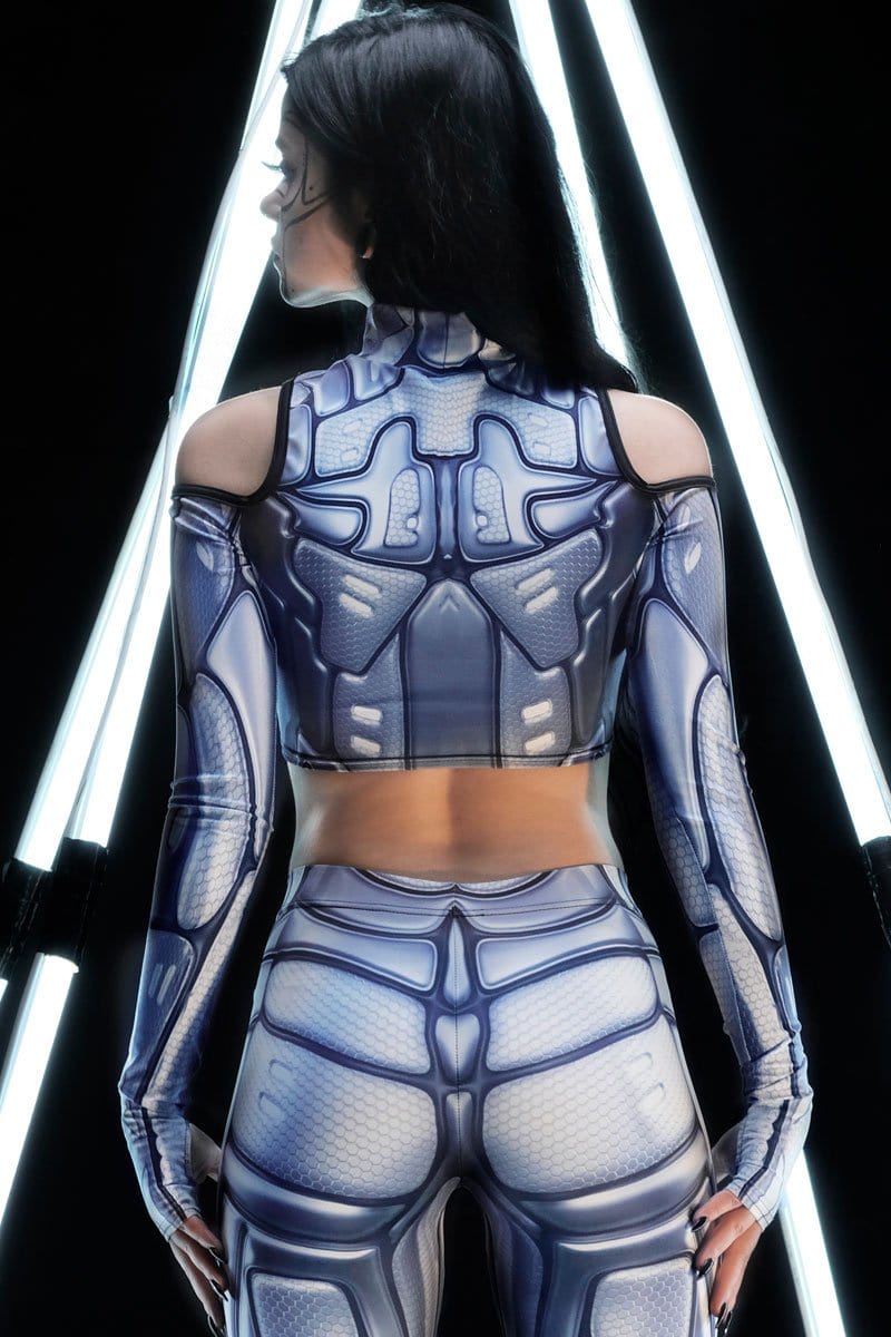 Steel Babe Sci-Fi Crop Top Side View