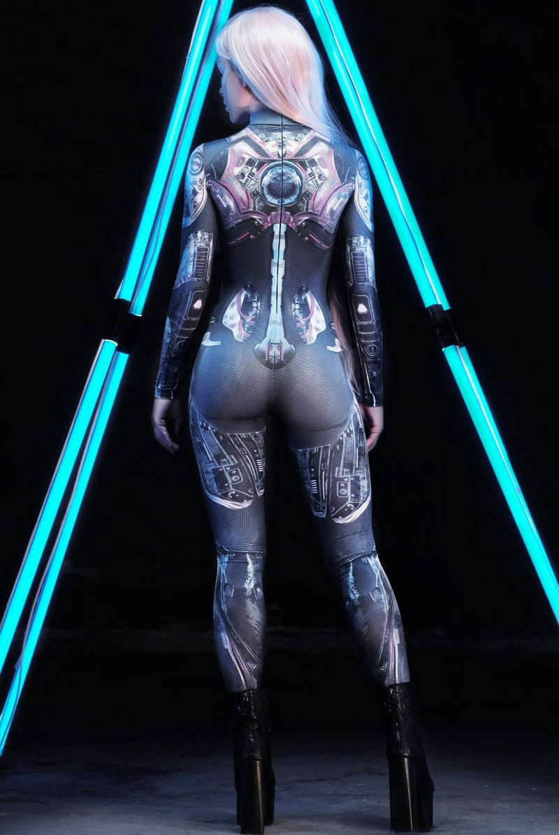 Bionic Prototype Women Costume Back View