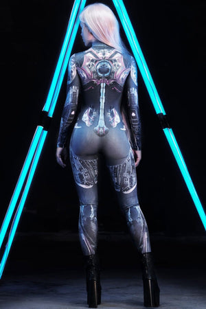 Bionic Prototype Women Costume Back View