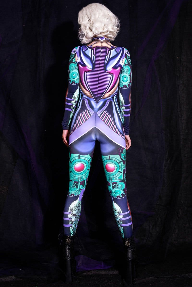 Cyborg Costume Back View