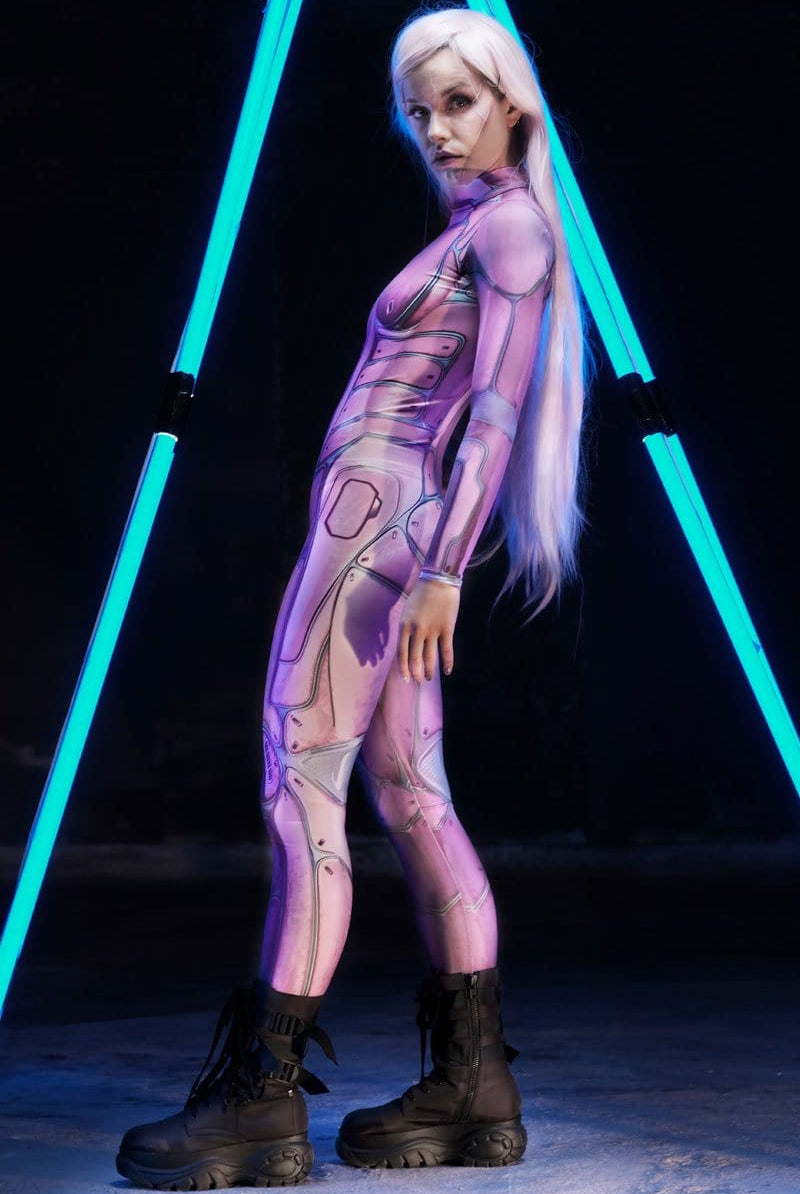 Pink Warrior Cosplay Costume Side View