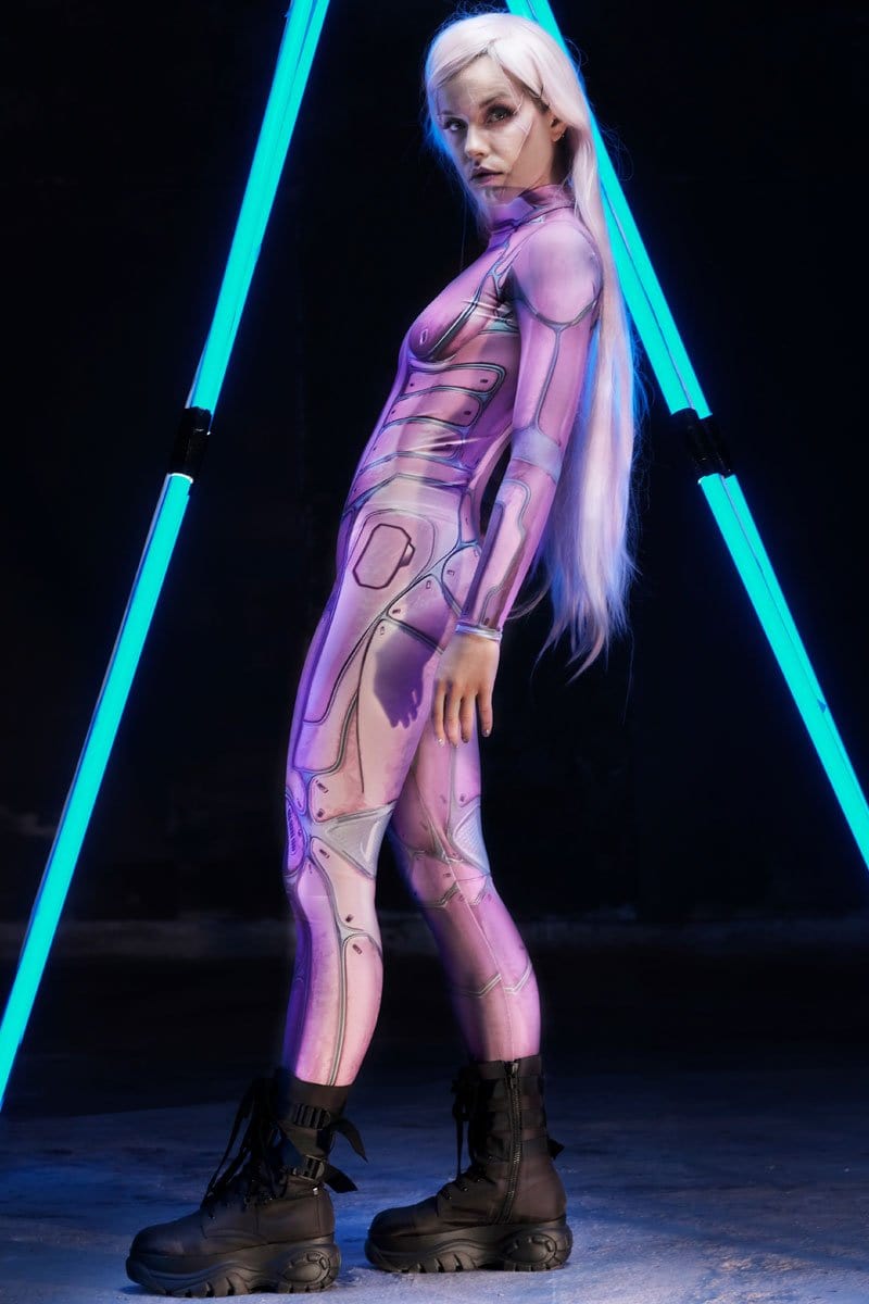 Sexy Pink Bionic Cosplay Costume - Halloween Ideas