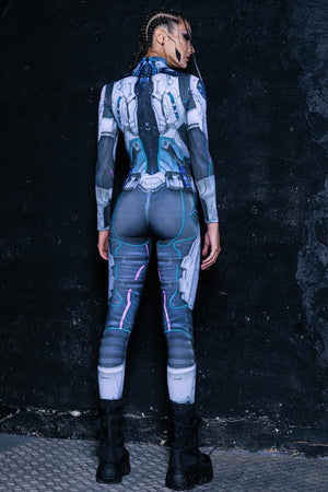 Cyber Soldier Costume Back View
