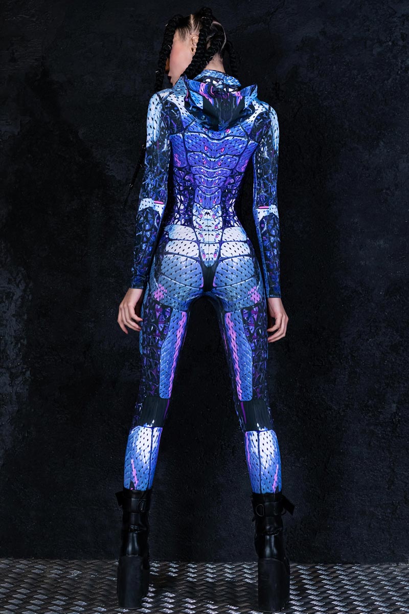 Cybernetic Skin Costume Back View