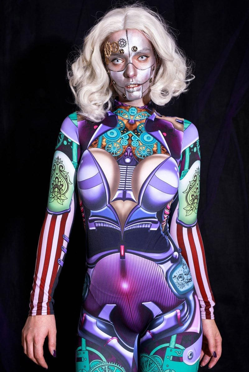 Cyborg Costume Close View