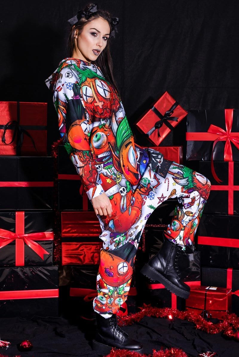 Christmas Madness Hood Onesie Side View