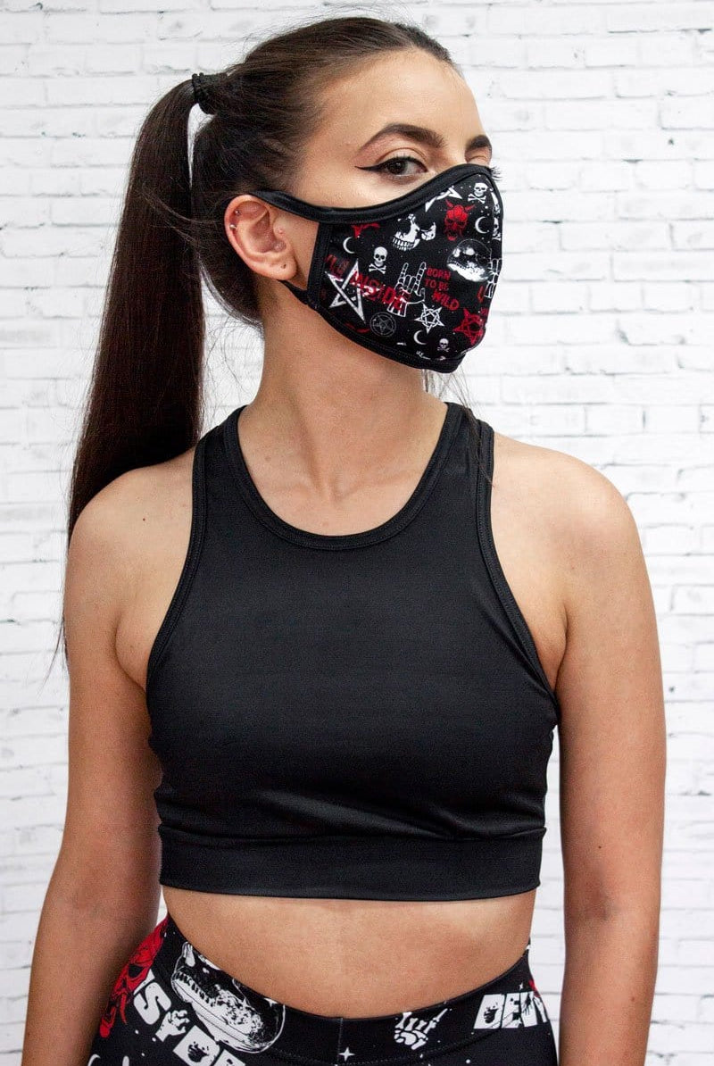 Devil Inside Face Mask Left View