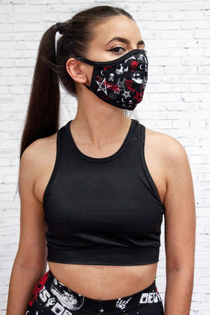 Devil Inside Face Mask Left View