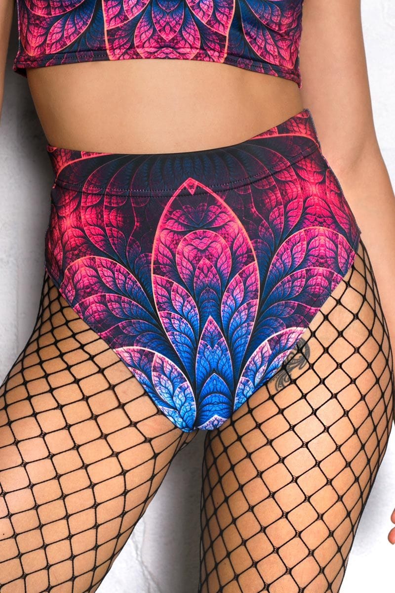 Lotus Leaf Booty Shorts Front View