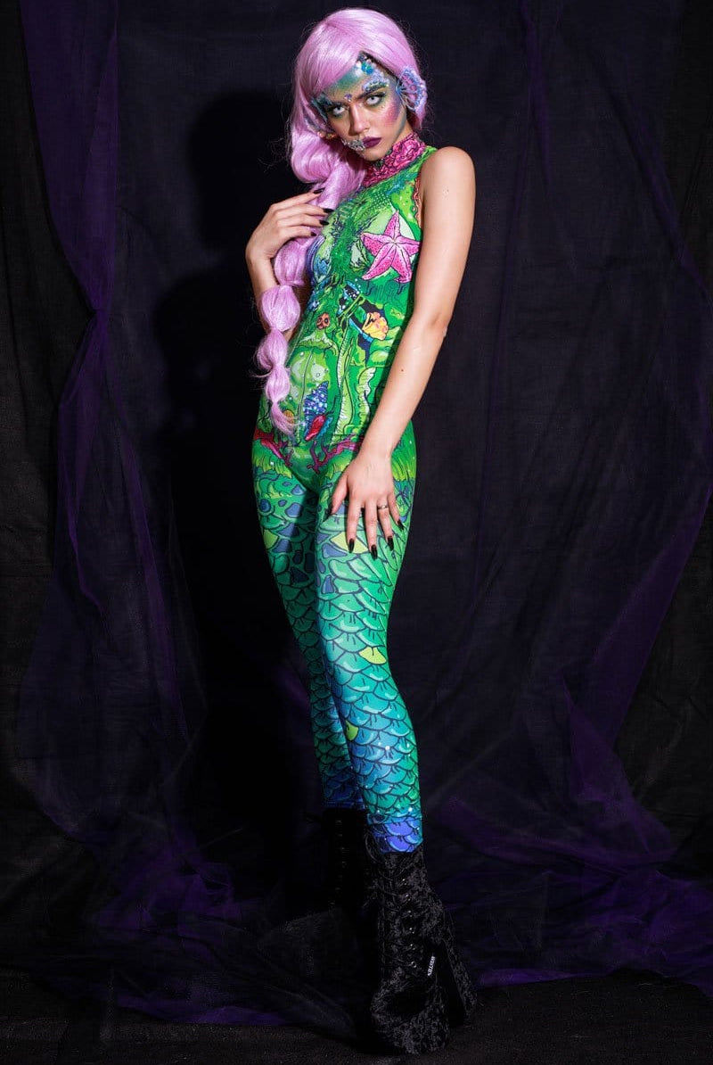 Mermaid Sleeveless Costume Full View
