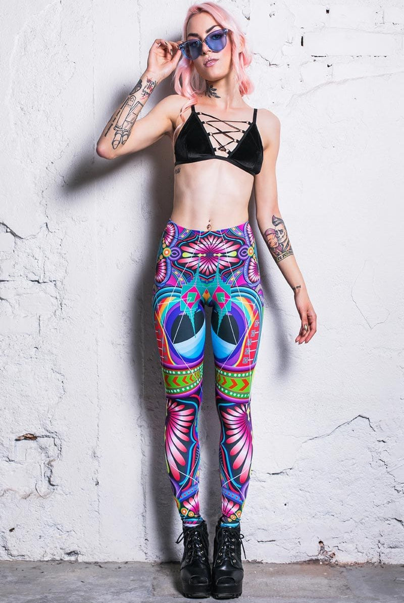 Psychedelic Leggings Front View