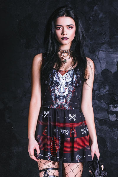 Goth Dress Festival Skater Dress Witchy Skater Dress Goth Dress Festival Skater Dress Witchy Skater Dress