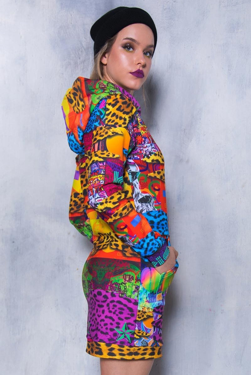 Safari Hoodie Dress Side View