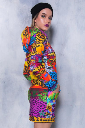 Safari Hoodie Dress Side View