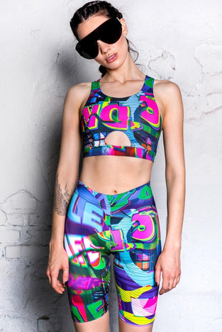 Source Code Biker Shorts Front View
