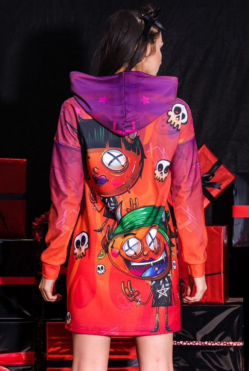 Chicks of Hell Hoodie Back View
