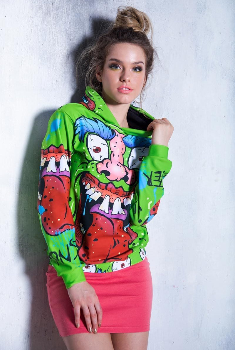 Green Monster Hoodie Side View