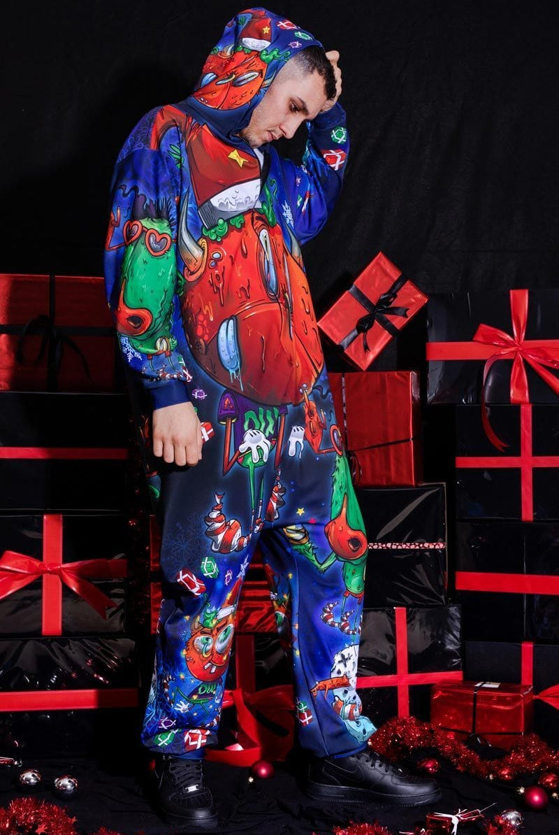 Grumpy Devil Onesie for Men Side View
