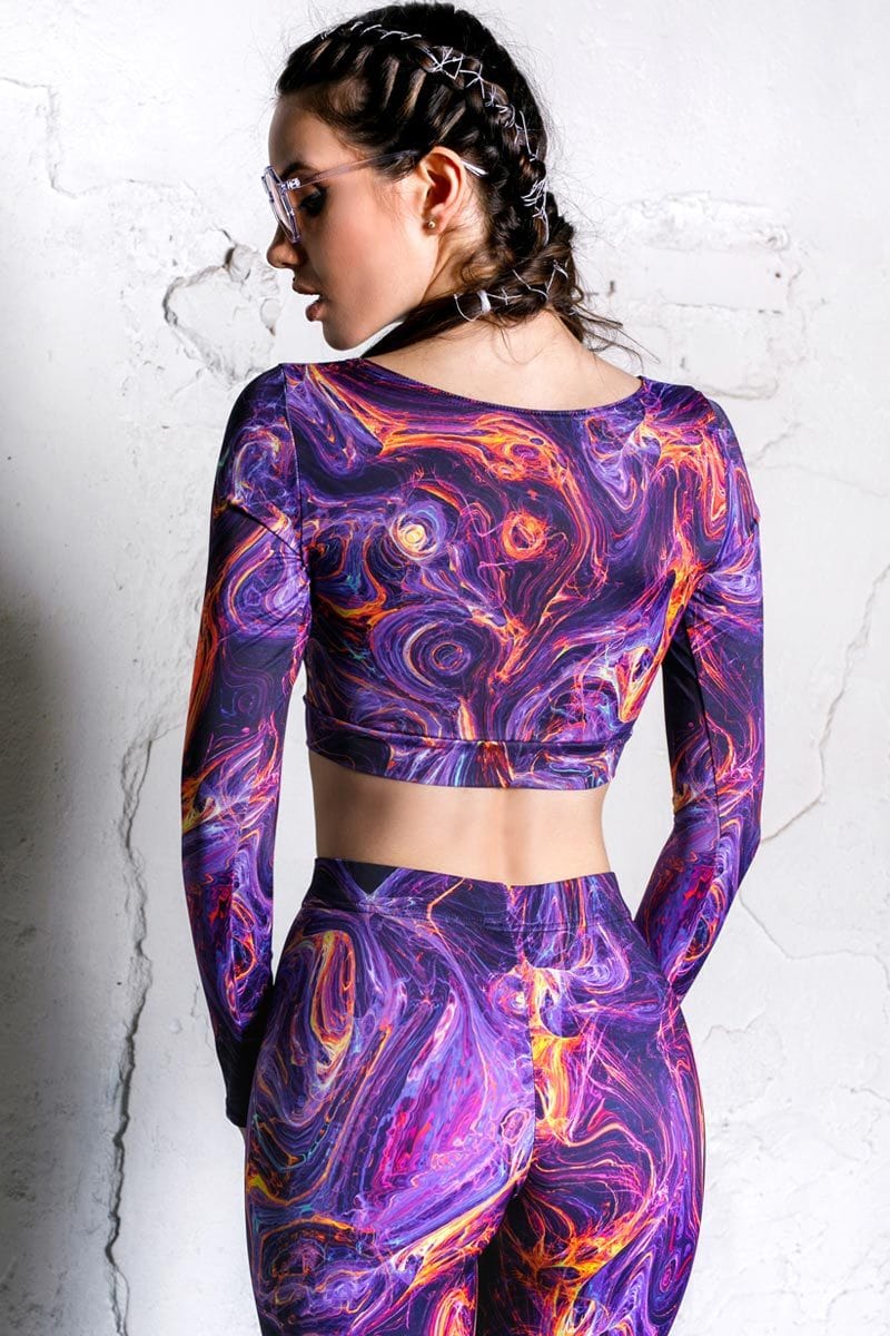Magnetic Storm Long Sleeve Top Back View