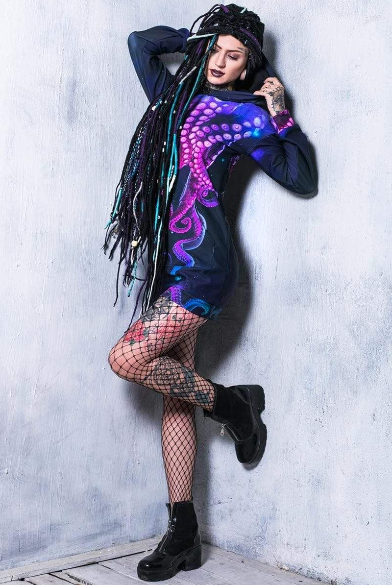 purple octopus dress Octopus Hoodie Dress