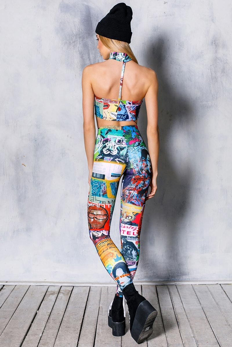 Pop Culture Leggings Back View