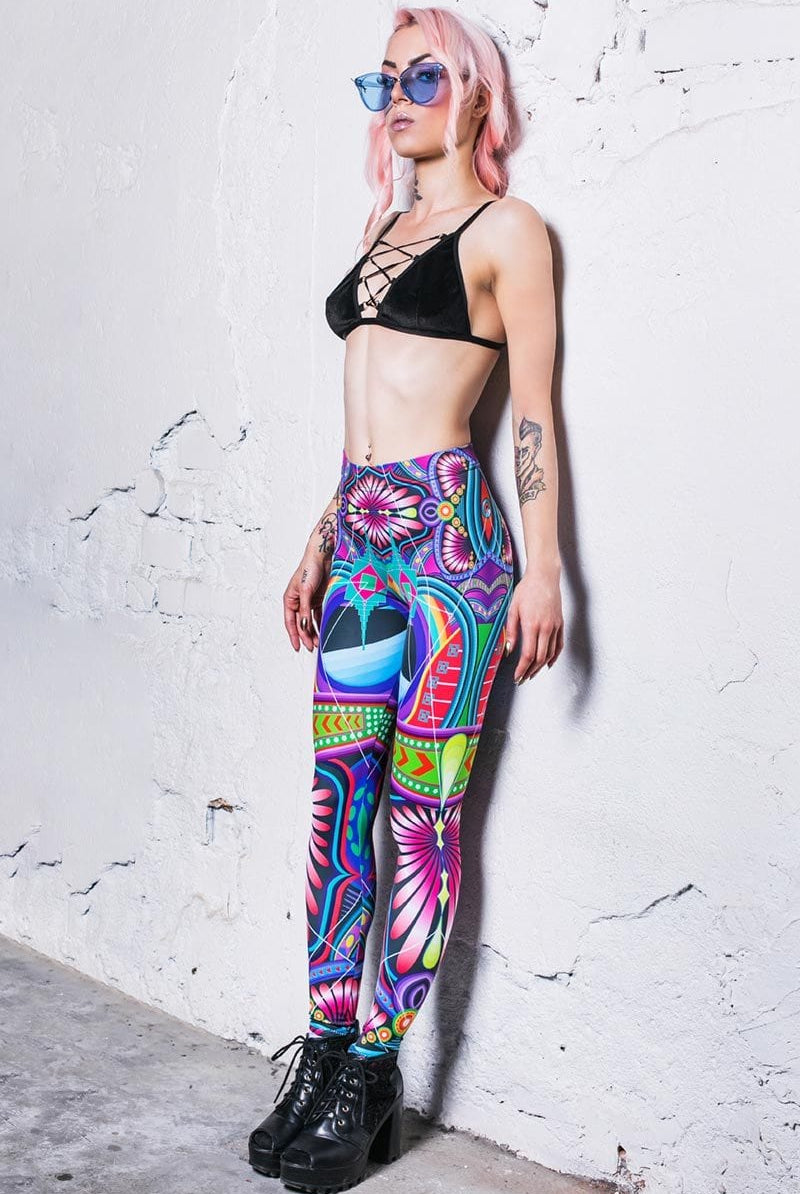 Psychedelic Leggings Side View