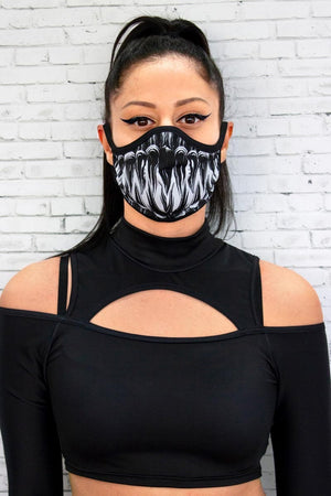 Teeth Reusable Face Mask Front View