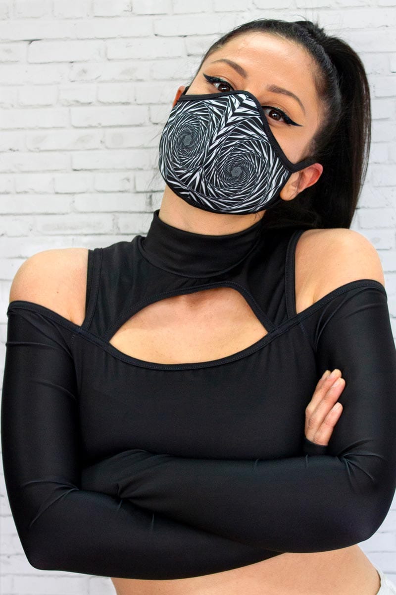 Illusion Reusable Face Mask Front View