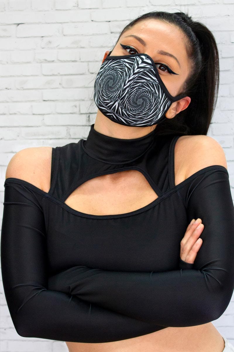 Illusion Reusable Face Mask Left View