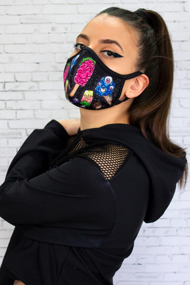 Ice Cream Reusable Face Mask Right View