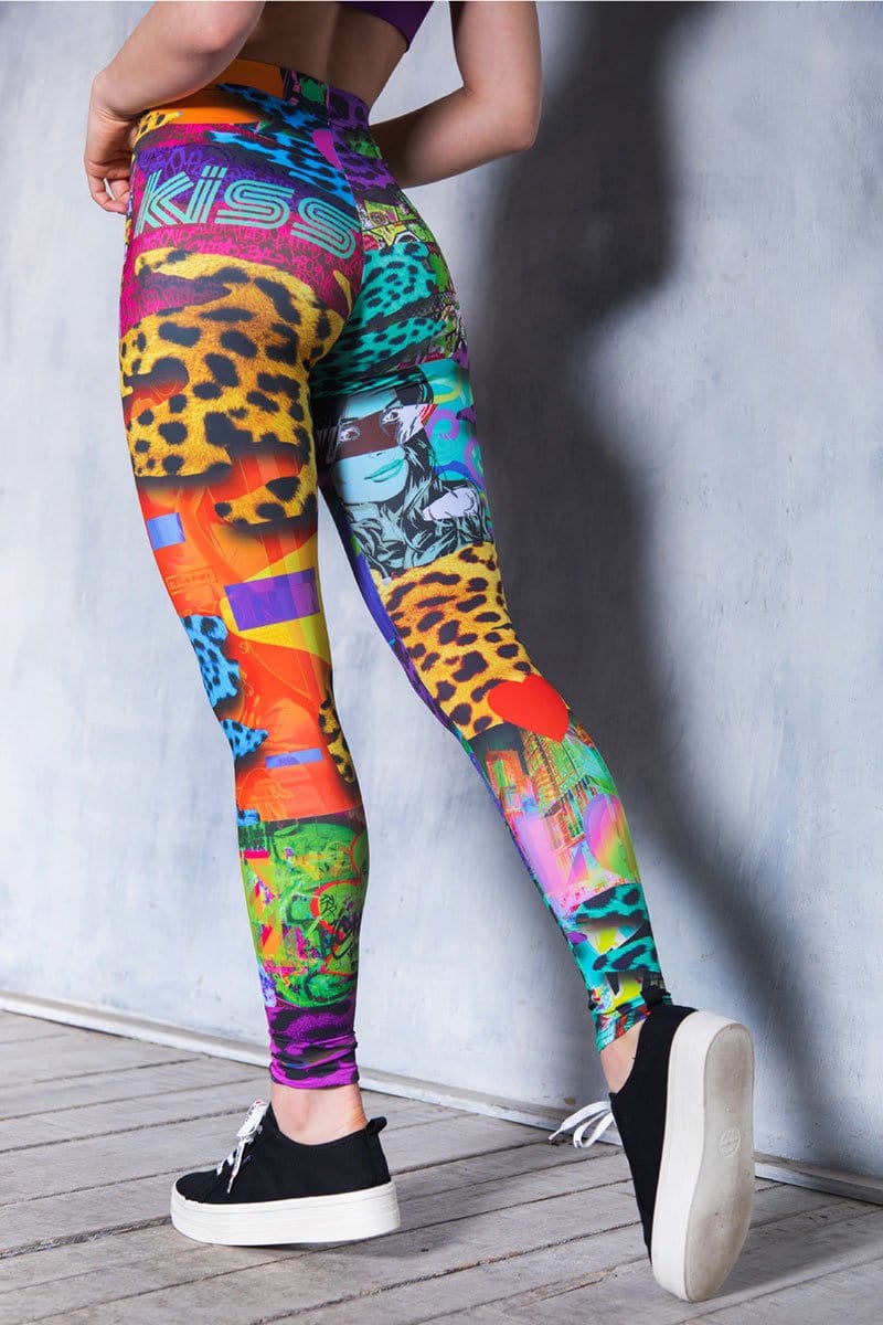 Pop Art Leggings for Women, Spandex Leggings, Printed Workout Leggings,  Cute Colorful Leggings, Yoga Leggings, High Rise Lycra Leggings 