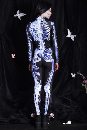 X-Ray Skeleton Costume Back View