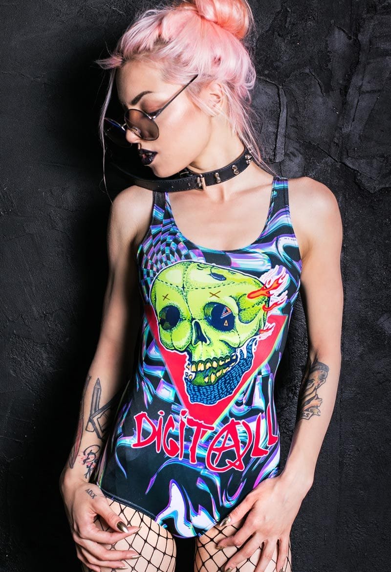 Digital One Piece Swimsuit Front View