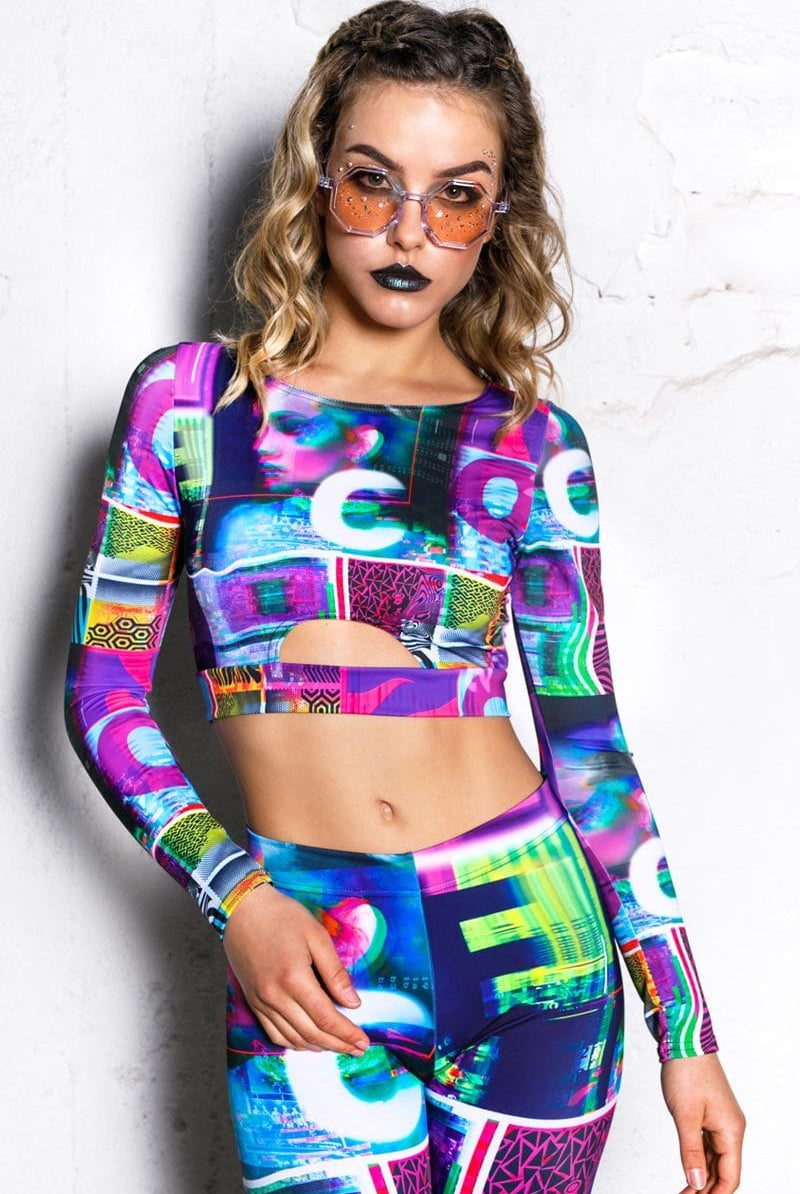 Digital Reality Long Sleeve Top Close View