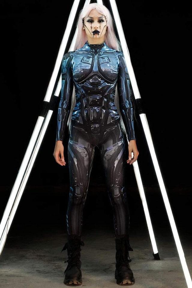 Adult Robot Cosplay Bodysuit Costume For Halloween Devil Walking adult-robot-cosplay-bodysuit-costume-for-halloween-devil-walking