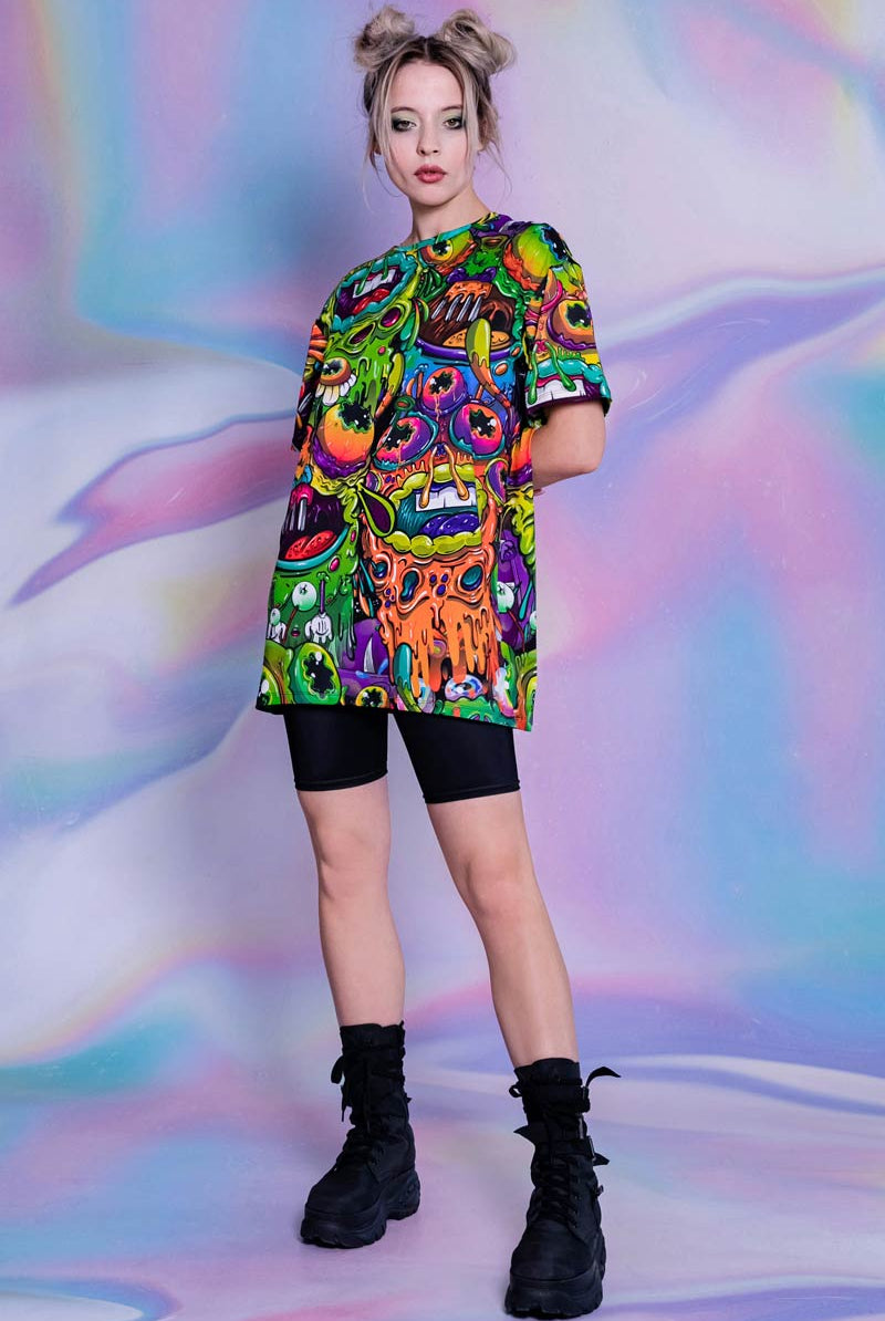 alien t shirt dress ALIEN Girl T-SHIRT DRESS TrippyDraws