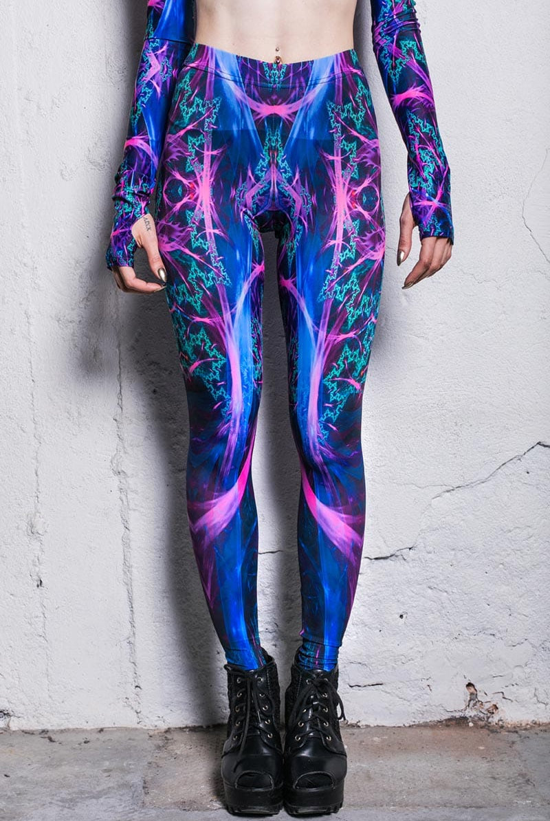 Electric Blue Leggings Set Bottom View