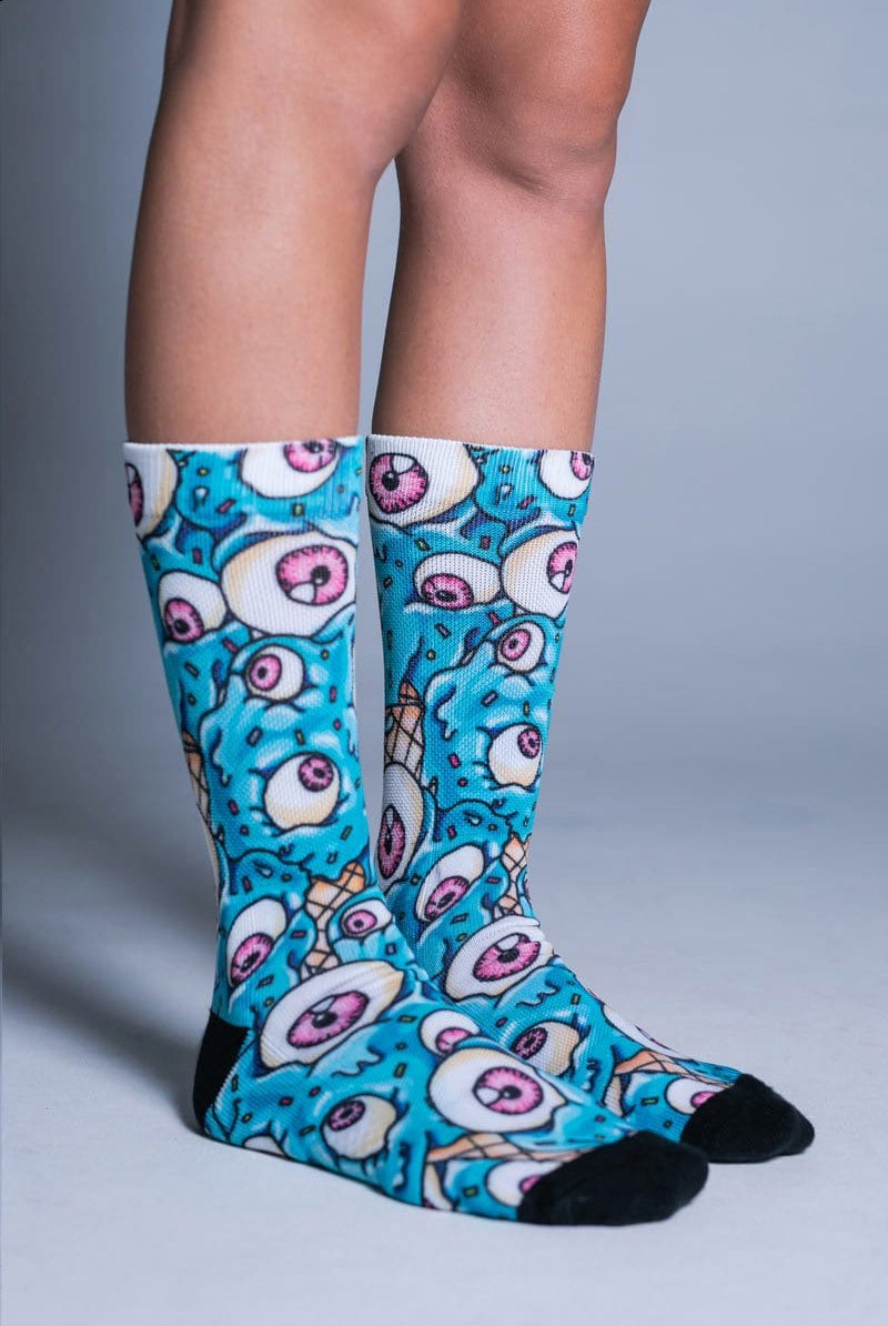Eyes Cream Socks Side View