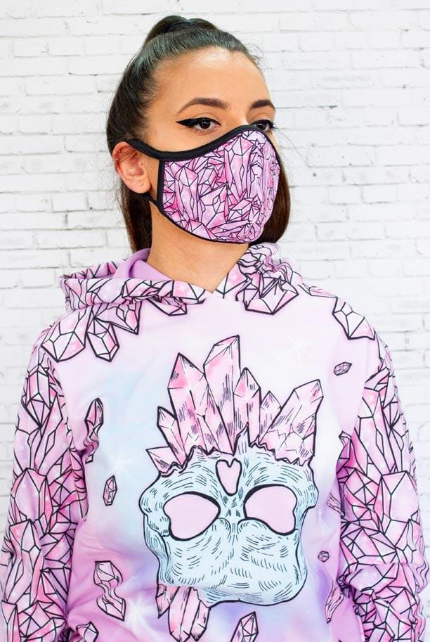 Crystal Reusable Face Mask Left Side View