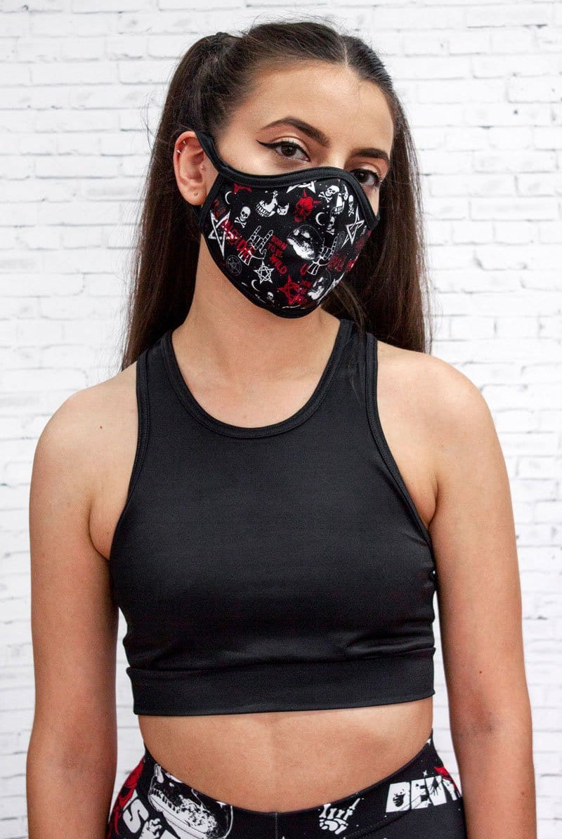 Devil Inside Face Mask Front View