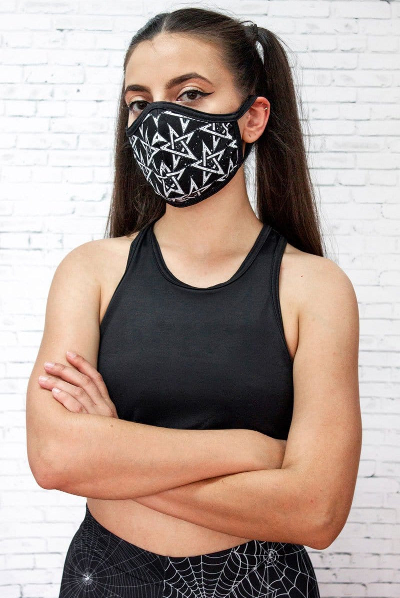 Pentagram Face Mask Front View