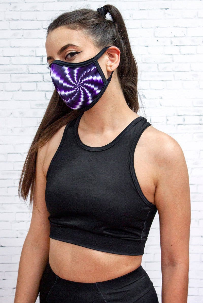 Purple Hypnosis Face Mask Left View