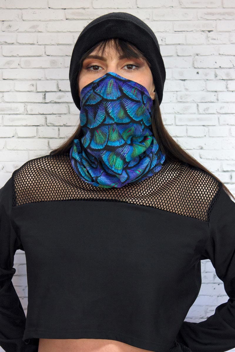 Feather Neck Gaiter Front View