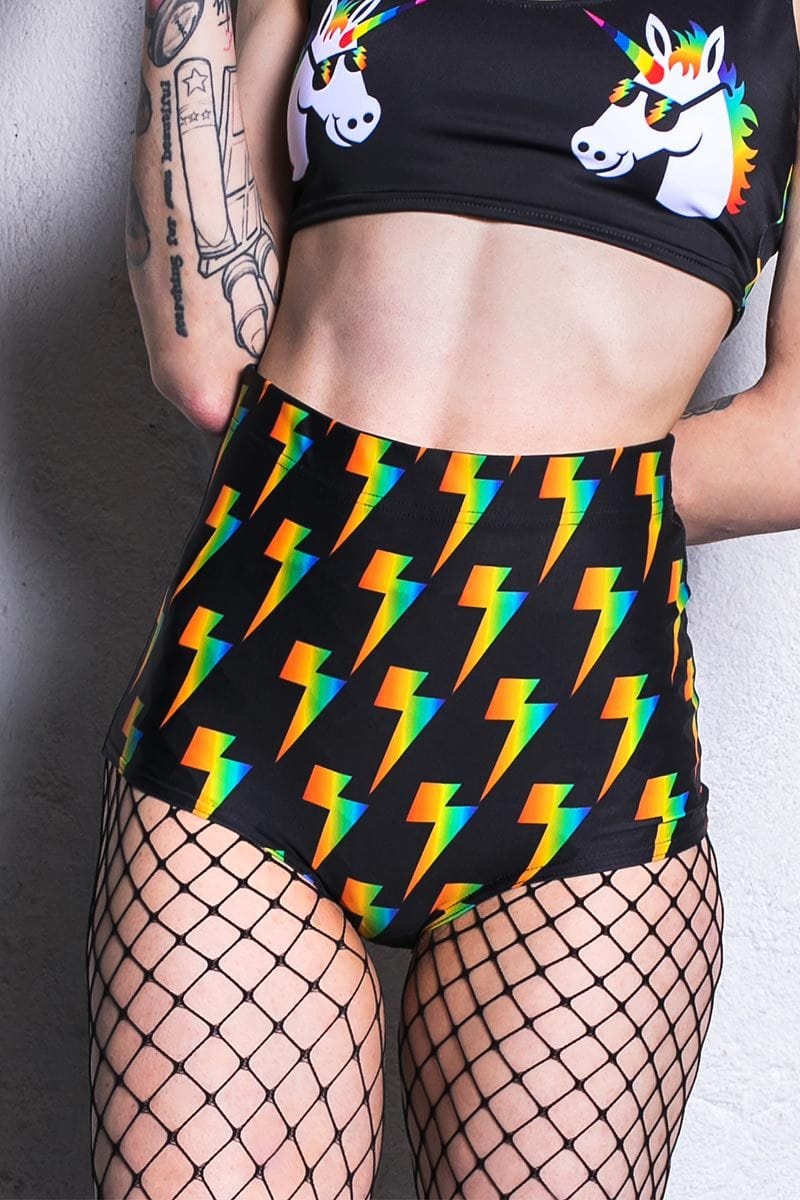 Flash High Waisted Shorts Front View