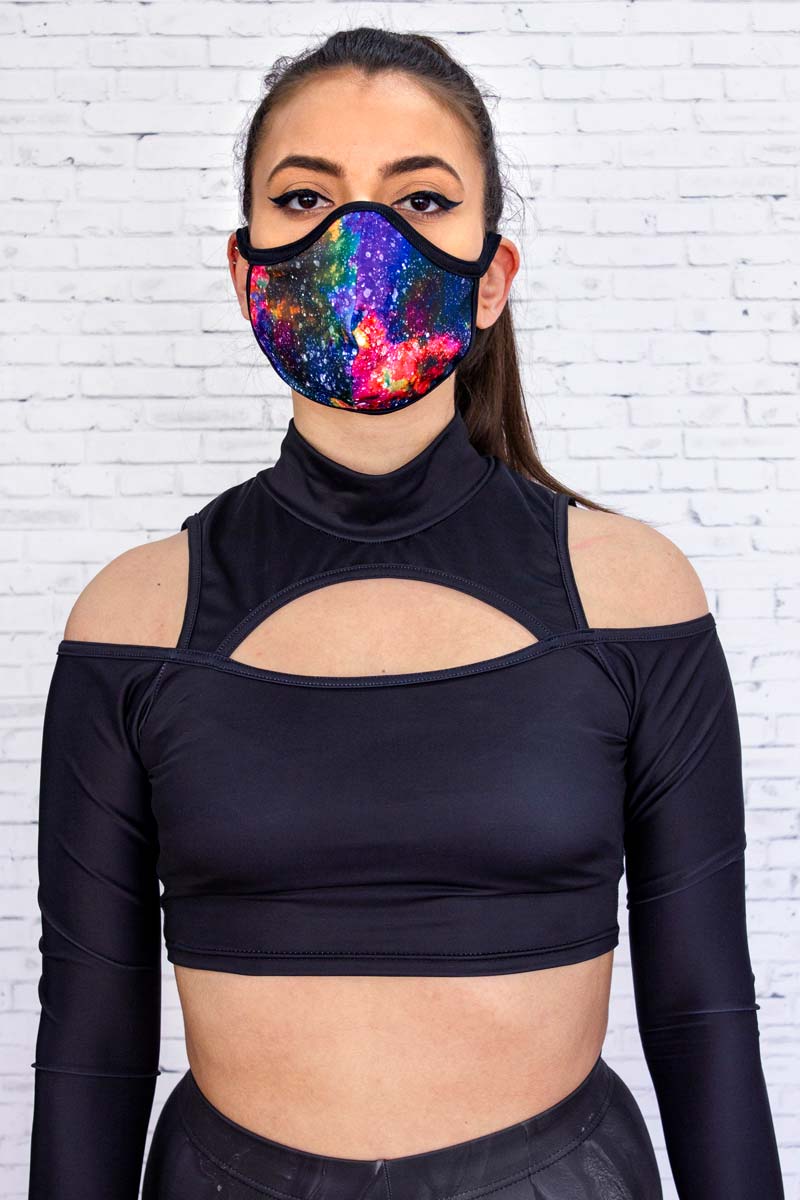 Galaxy Reusable Face Mask Front View