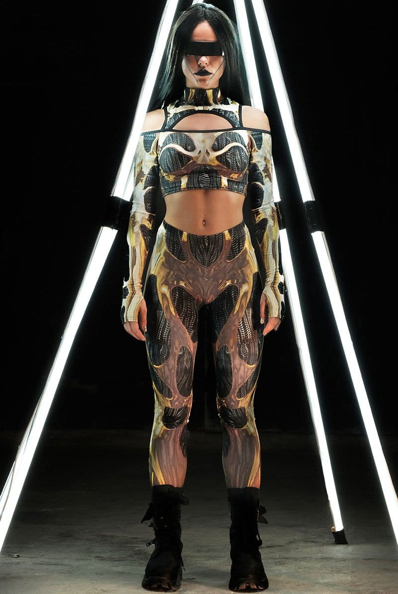 Golden Cyborg Matching Set Full View